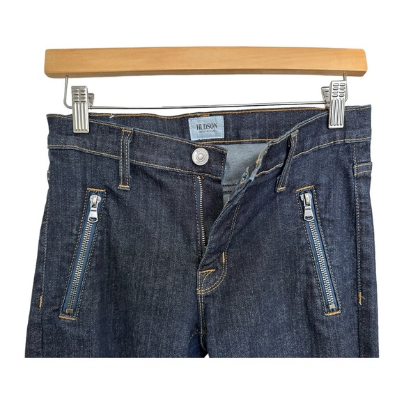 Hudson Charlotte Moto Super Skinny Jeans Dark Wash Style WM493DIF Size 26 - Picture 5 of 16